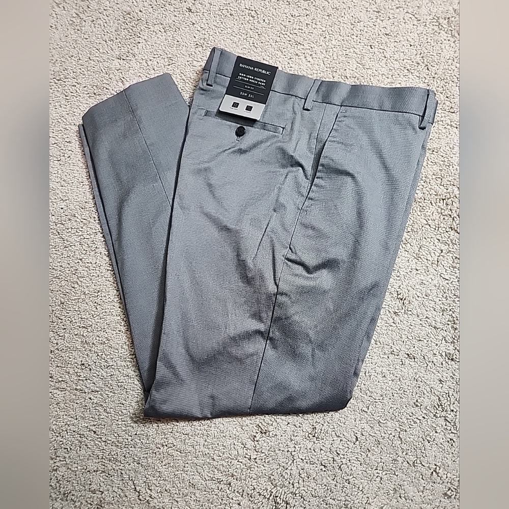 Banana Republic Slim Fit Mid Rise Slim Through Thigh Slim Leg Opening  Mens... - Picture 2 of 12